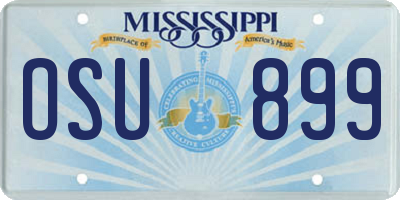 MS license plate OSU899