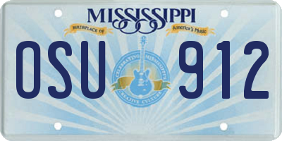 MS license plate OSU912