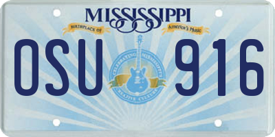 MS license plate OSU916