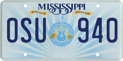 MS license plate OSU940