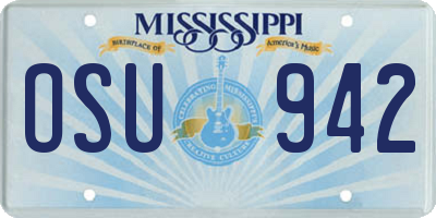 MS license plate OSU942