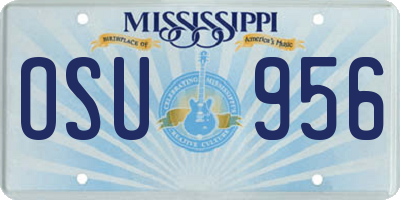 MS license plate OSU956