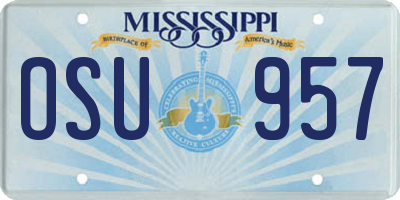 MS license plate OSU957