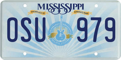 MS license plate OSU979