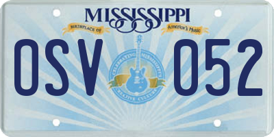 MS license plate OSV052