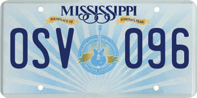 MS license plate OSV096