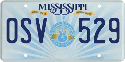 MS license plate OSV529