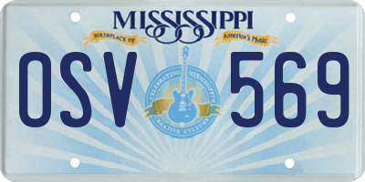 MS license plate OSV569