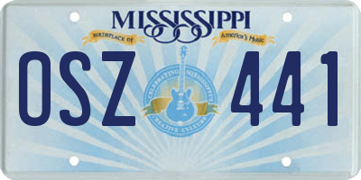 MS license plate OSZ441