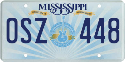 MS license plate OSZ448