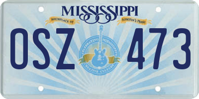 MS license plate OSZ473