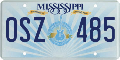 MS license plate OSZ485