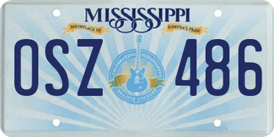 MS license plate OSZ486