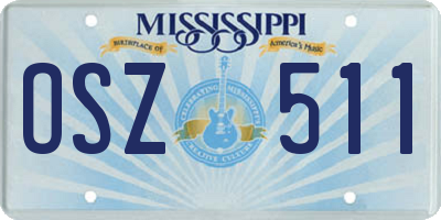 MS license plate OSZ511