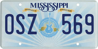 MS license plate OSZ569