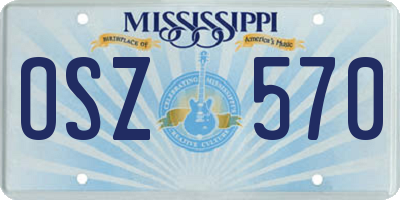 MS license plate OSZ570