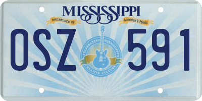 MS license plate OSZ591