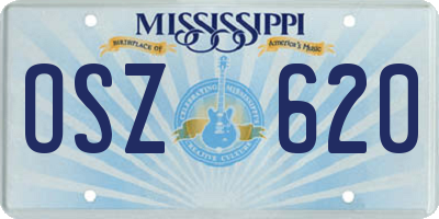 MS license plate OSZ620