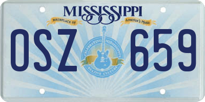 MS license plate OSZ659