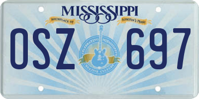 MS license plate OSZ697