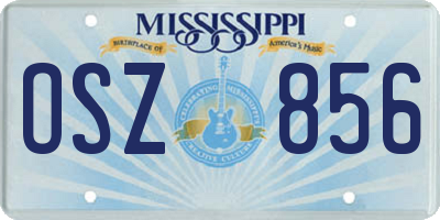 MS license plate OSZ856