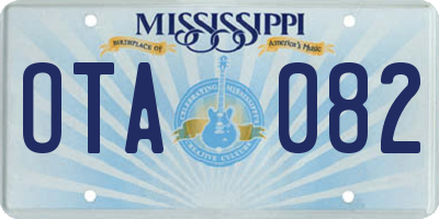 MS license plate OTA082