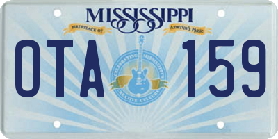 MS license plate OTA159