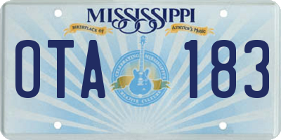 MS license plate OTA183