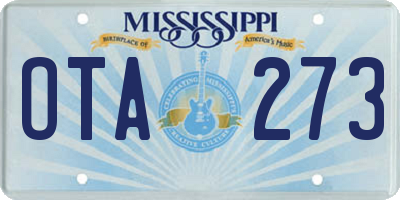 MS license plate OTA273