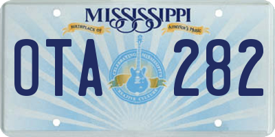 MS license plate OTA282