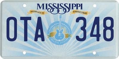 MS license plate OTA348