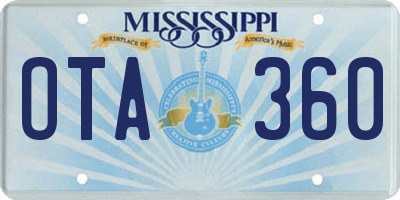 MS license plate OTA360