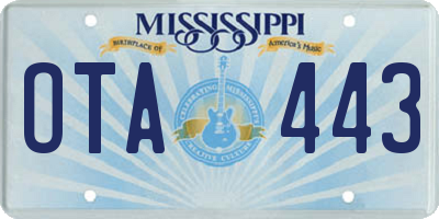 MS license plate OTA443