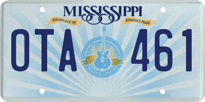 MS license plate OTA461