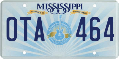 MS license plate OTA464