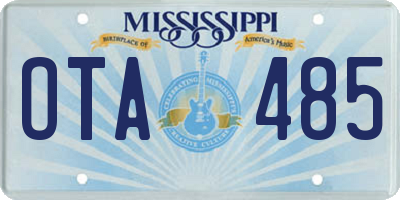 MS license plate OTA485
