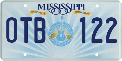 MS license plate OTB122