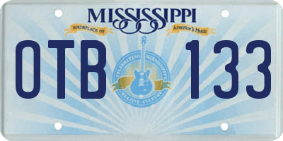 MS license plate OTB133