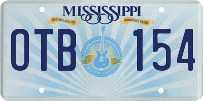 MS license plate OTB154