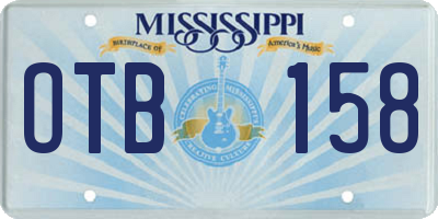 MS license plate OTB158