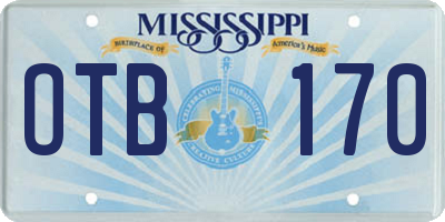 MS license plate OTB170