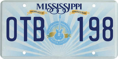 MS license plate OTB198
