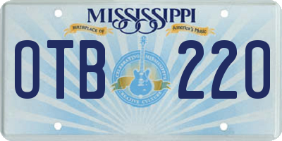 MS license plate OTB220