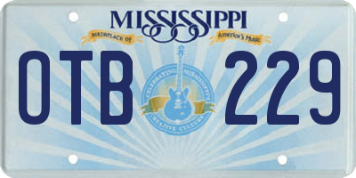 MS license plate OTB229