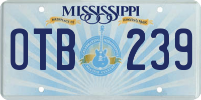 MS license plate OTB239