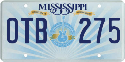 MS license plate OTB275