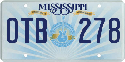 MS license plate OTB278