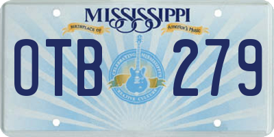 MS license plate OTB279