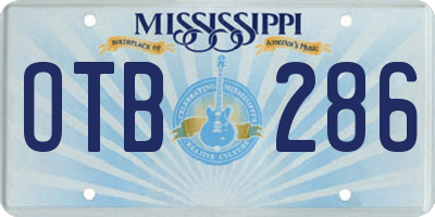 MS license plate OTB286