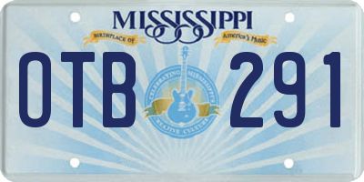 MS license plate OTB291